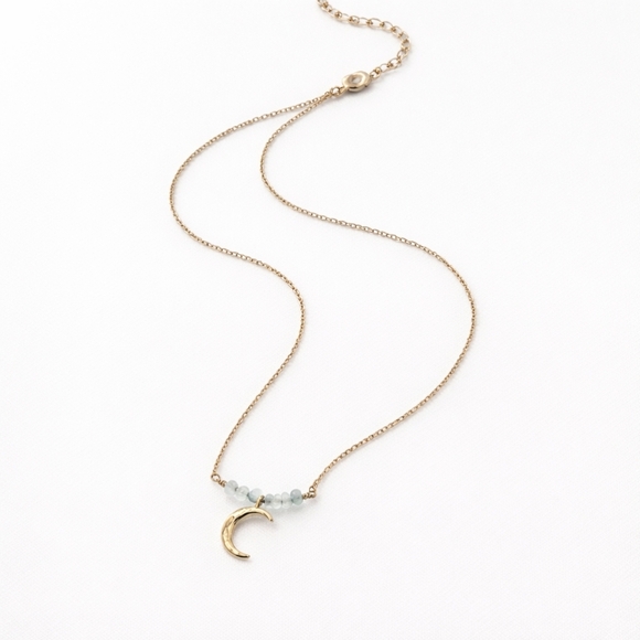 Jewelry - Celestial Crescent Moonstone Necklace